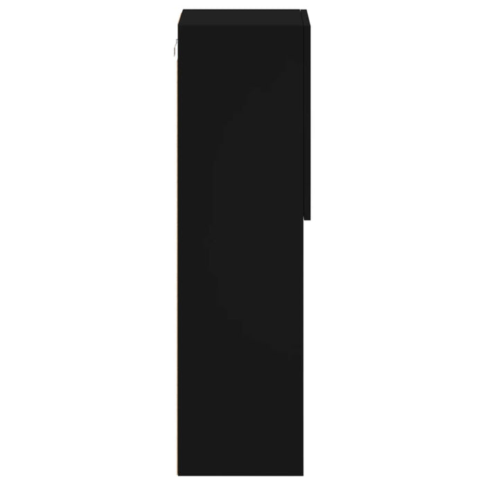 Comodă TV cu lumini LED, negru, 30,5x30x102 cm WALTI