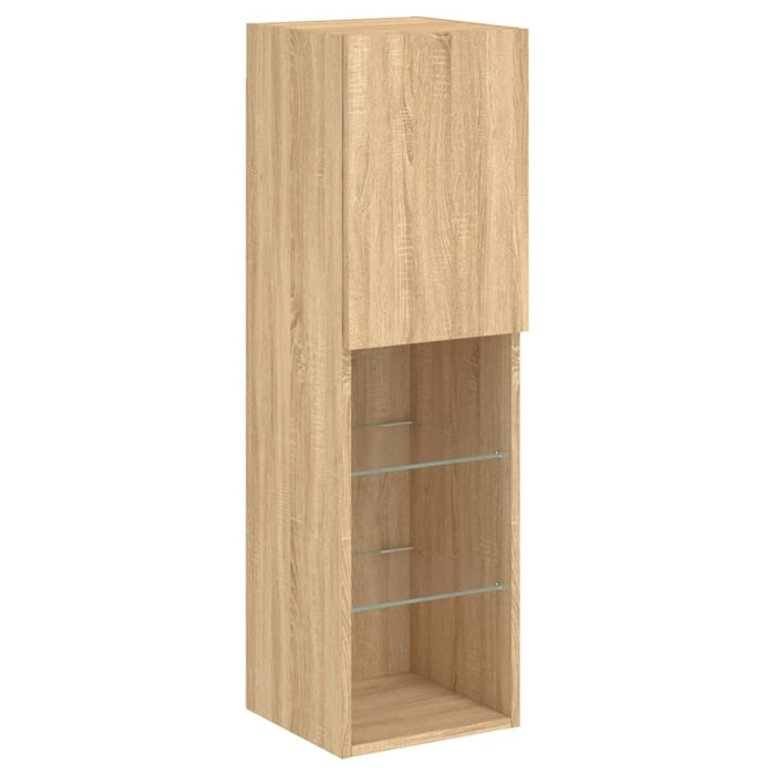 Comodă TV cu lumini LED, stejar sonoma, 30,5x30x102 cm - WALTI WALTI