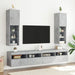 Comodă TV cu lumini LED, gri beton, 30,5x30x102 cm - WALTI WALTI