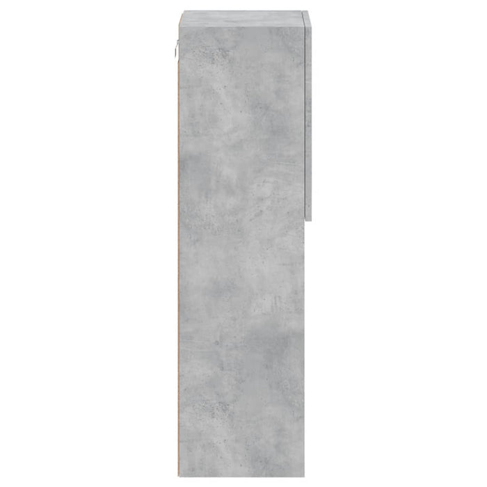 Comodă TV cu lumini LED, gri beton, 30,5x30x102 cm - WALTI WALTI