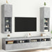 Comode TV cu lumini LED, 2 buc., gri beton, 30,5x30x102 cm - WALTI WALTI