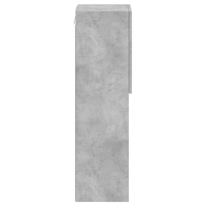 Comode TV cu lumini LED, 2 buc., gri beton, 30,5x30x102 cm - WALTI WALTI