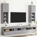 Comode TV cu lumini LED, 2 buc., gri sonoma, 30,5x30x102 cm - WALTI WALTI