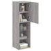Comode TV cu lumini LED, 2 buc., gri sonoma, 30,5x30x102 cm - WALTI WALTI
