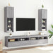 Comode TV cu lumini LED, 2 buc., gri sonoma, 30,5x30x102 cm - WALTI WALTI