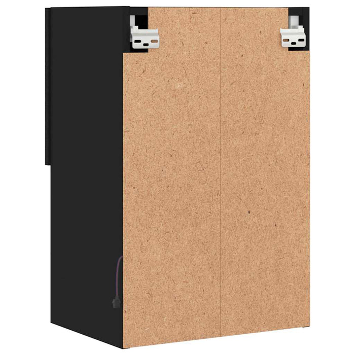Comodă TV cu lumini LED, negru, 40,5x30x60 cm WALTI