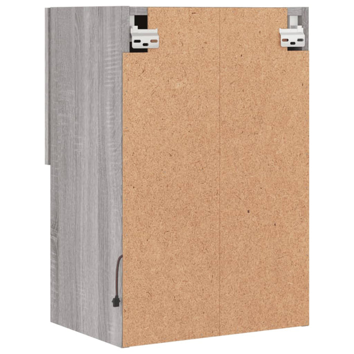 Comodă TV cu lumini LED, gri sonoma, 40,5x30x60 cm WALTI