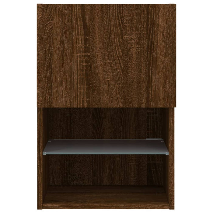 Comodă TV cu lumini LED, stejar maro, 40,5x30x60 cm - WALTI WALTI