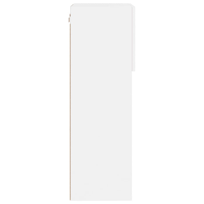 Comode TV cu lumini LED, 2 buc., alb, 40,5x30x90 cm - WALTI WALTI