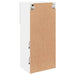 Comode TV cu lumini LED, 2 buc., alb, 40,5x30x90 cm - WALTI WALTI