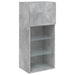 Comodă TV cu lumini LED, gri beton, 40,5x30x90 cm - WALTI WALTI
