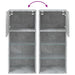 Comodă TV cu lumini LED, gri beton, 40,5x30x90 cm - WALTI WALTI