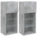 Comode TV cu lumini LED, 2 buc., gri beton, 40,5x30x90 cm - WALTI WALTI