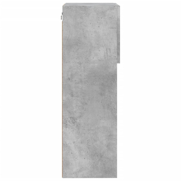 Comode TV cu lumini LED, 2 buc., gri beton, 40,5x30x90 cm - WALTI WALTI