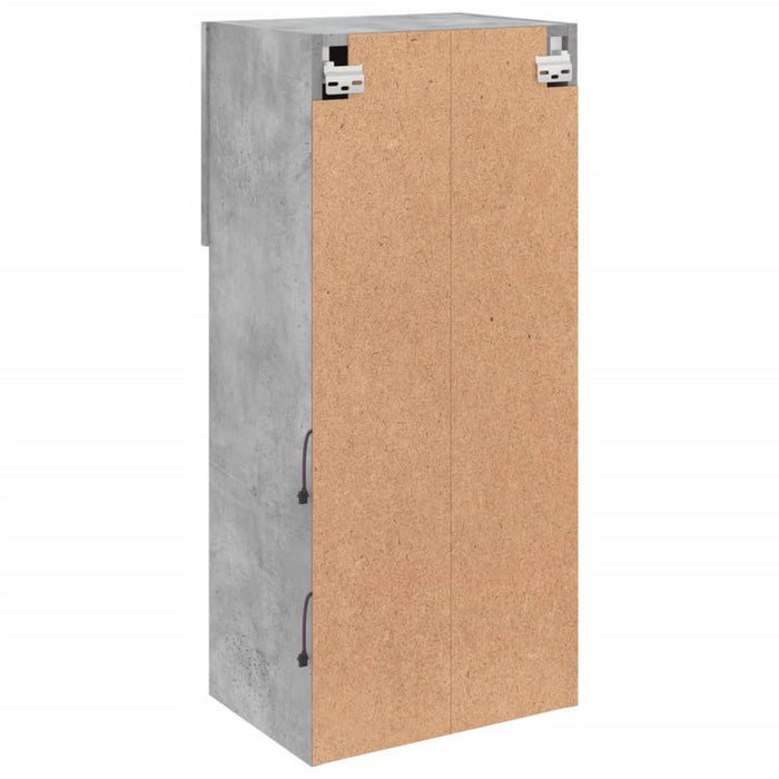 Comode TV cu lumini LED, 2 buc., gri beton, 40,5x30x90 cm - WALTI WALTI