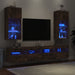 Comode TV cu lumini LED, stejar fumuriu, 40,5x30x90 cm - WALTI WALTI