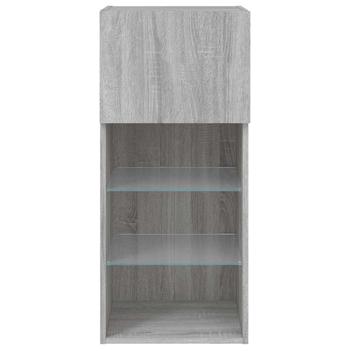 Comodă TV cu lumini LED, gri sonoma, 40,5x30x90 cm - WALTI WALTI