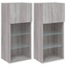 Comode TV cu lumini LED, 2 buc., gri sonoma, 40,5x30x90 cm - WALTI WALTI