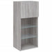 Comode TV cu lumini LED, 2 buc., gri sonoma, 40,5x30x90 cm - WALTI WALTI