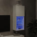 Comodă TV cu lumini LED, alb, 40,5x30x102 cm - WALTI WALTI