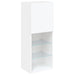 Comodă TV cu lumini LED, alb, 40,5x30x102 cm - WALTI WALTI