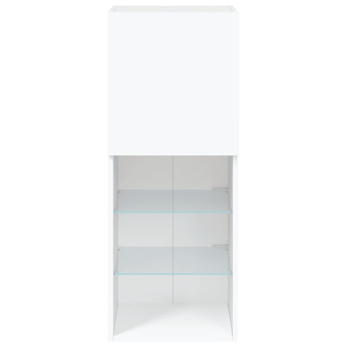 Comodă TV cu lumini LED, alb, 40,5x30x102 cm - WALTI WALTI