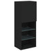 Comodă TV cu lumini LED, negru, 40,5x30x102 cm - WALTI WALTI