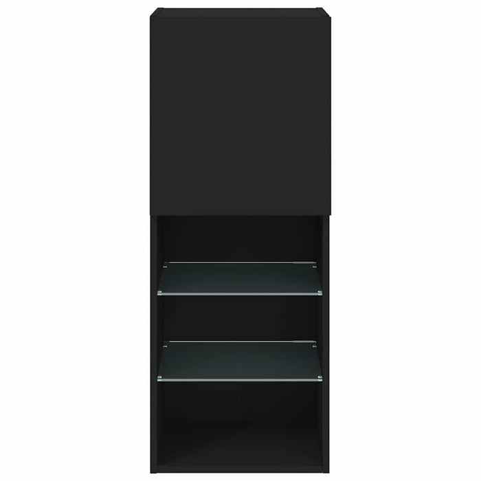 Comodă TV cu lumini LED, negru, 40,5x30x102 cm - WALTI WALTI