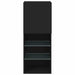 Comodă TV cu lumini LED, negru, 40,5x30x102 cm - WALTI WALTI