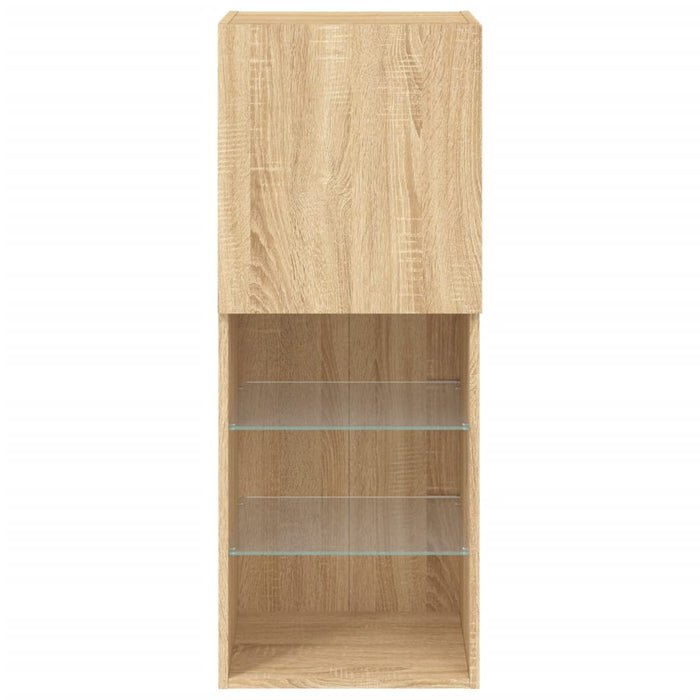 Comodă TV cu lumini LED, stejar sonoma, 40,5x30x102 cm - WALTI WALTI