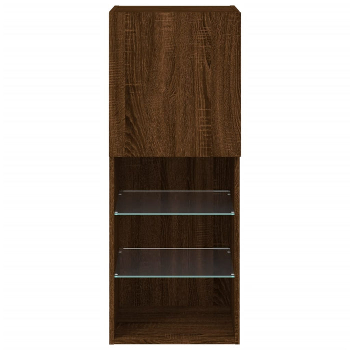 Comodă TV cu lumini LED, stejar maro, 40,5x30x102 cm - WALTI WALTI