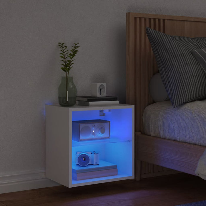 Noptieră cu lumini LED montată pe perete, alb - WALTI WALTI