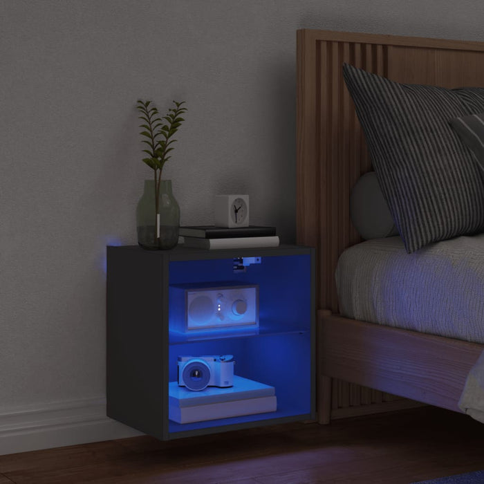 Noptieră cu lumini LED montată pe perete, negru - WALTI WALTI