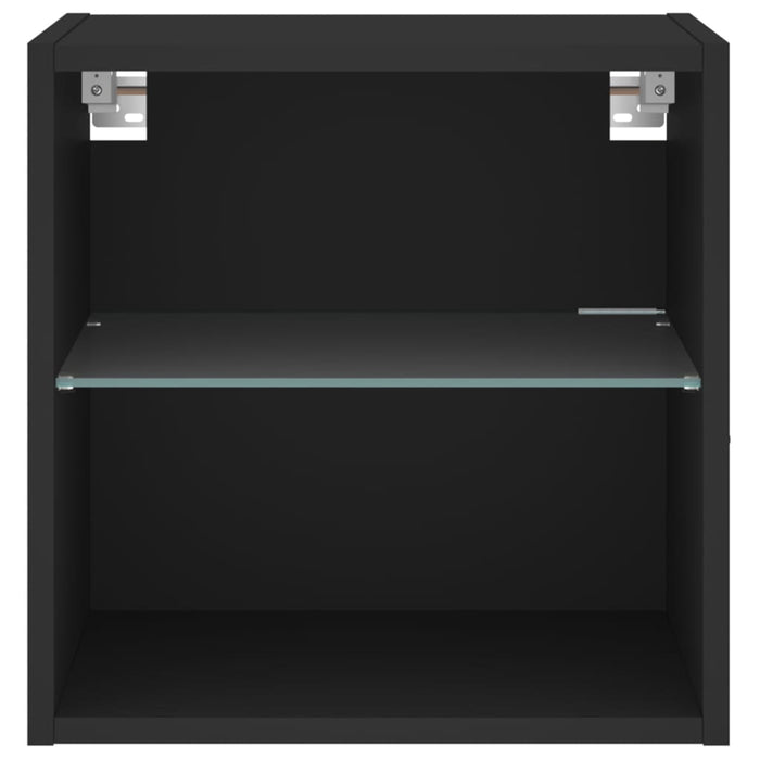 Noptiere cu lumini LED montate pe perete, 2 buc., negru WALTI