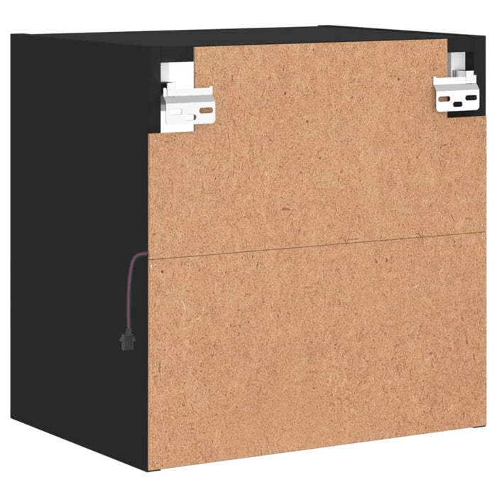 Noptiere cu lumini LED montate pe perete, 2 buc., negru WALTI