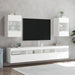 Comodă TV de perete cu lumini LED, alb, 40x30x60,5 cm - WALTI WALTI