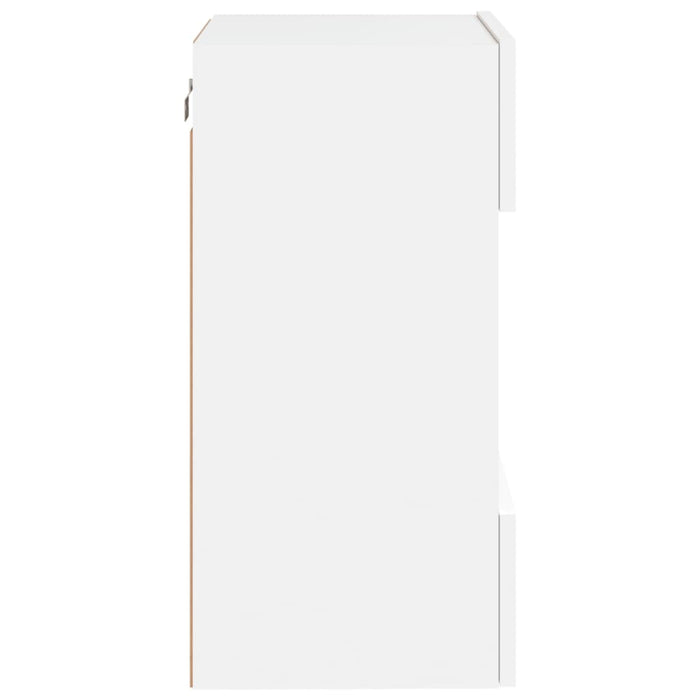 Comodă TV de perete cu lumini LED, alb, 40x30x60,5 cm - WALTI WALTI