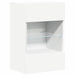 Comode de perete cu lumini LED pentru TV, 2 buc., alb, 40x30x60,5 cm - WALTI WALTI