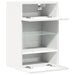 Comode de perete cu lumini LED pentru TV, 2 buc., alb, 40x30x60,5 cm - WALTI WALTI