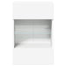 Comode de perete cu lumini LED pentru TV, 2 buc., alb, 40x30x60,5 cm - WALTI WALTI