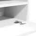 Comode de perete cu lumini LED pentru TV, 2 buc., alb, 40x30x60,5 cm - WALTI WALTI