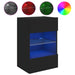 Comodă TV de perete cu lumini LED, negru, 40x30x60,5 cm - WALTI WALTI