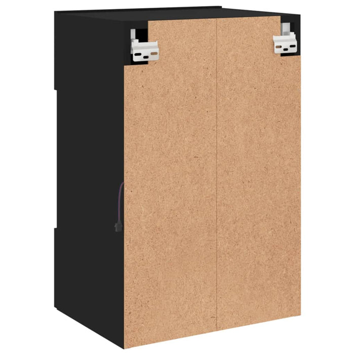Comodă TV de perete cu lumini LED, negru, 40x30x60,5 cm - WALTI WALTI