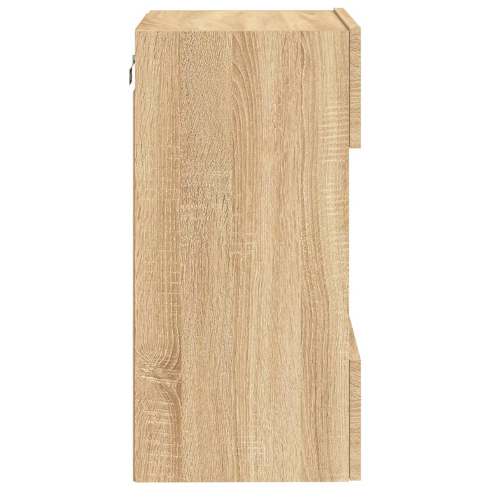 Comodă TV de perete cu lumini LED, stejar sonoma, 40x30x60,5 cm - WALTI WALTI