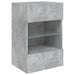Comodă TV de perete cu lumini LED, gri beton, 40x30x60,5 cm - WALTI WALTI