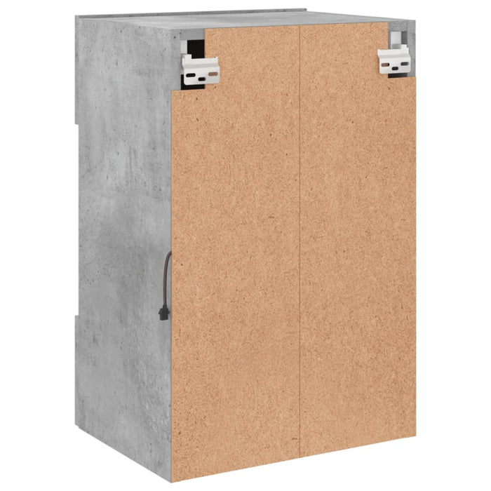 Comodă TV de perete cu lumini LED, gri beton, 40x30x60,5 cm - WALTI WALTI