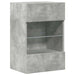 Comode de perete cu lumini LED pentru TV 2 buc. gri beton 40x30x60,5cm - WALTI WALTI