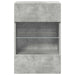 Comode de perete cu lumini LED pentru TV 2 buc. gri beton 40x30x60,5cm - WALTI WALTI