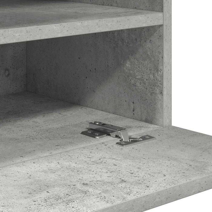 Comode de perete cu lumini LED pentru TV 2 buc. gri beton 40x30x60,5cm - WALTI WALTI