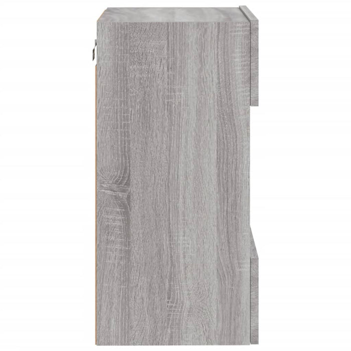 Comodă TV de perete cu lumini LED, gri sonoma, 40x30x60,5 cm - WALTI WALTI
